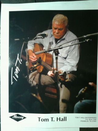 Tom T Hall Hand Signed Autograph 8x10 Photo - Songwriter & Music Legend -