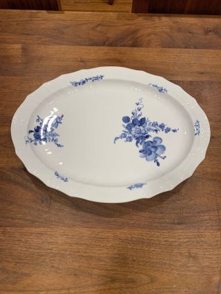Royal Copenhagen Blue Flowers Fluted Braided Large Platter (oval) 1559.  18” X14”