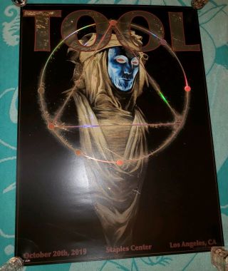 Tool Concert Poster Los Angeles Staples Center 10 - 20 - 2019 By Jeff Nentrup
