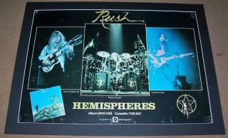 Rush Stunning Rare U.  K.  Record Company Promo Poster For 
