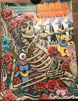 2019 Dead And Company Hampton Vip Poster Limited 11/08/2019
