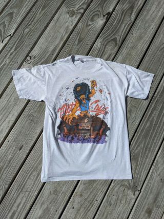 Motley Crue 1987 Vtg Kickin Ass On The Wild Side Tour Shirt Xl Fits S/m