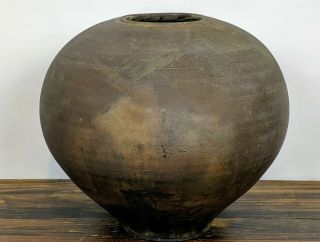 Bruce Johnson Studio Pottery Large Earthy Raku Vase