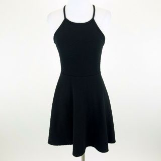 Miranda Lambert Mossimo Black Textured Sleeveless A - Line Dress Size S