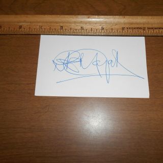 Ric Mayall Was An English Comedian,  Actor,  Writer Hand Signed 5 X 3 Index Card