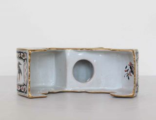 Antique Emile Galle Faience SLED INKWELL Nancy France 10