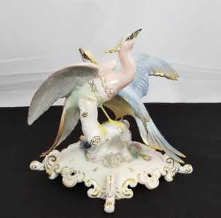 Rare Large Royal Crown Derby Chelsea Birds Porcelain Figurine