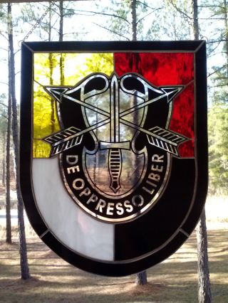 3 Sfg Special Forces Group Stained Glass Unit Crest