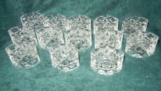 (13) Waterford Crystal Oval Napkin Rings