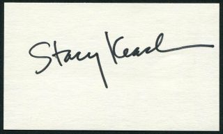 Stacy Keach Signed 3x5 Index Card Mike Hammer Titus Prison Break Man With A Plan