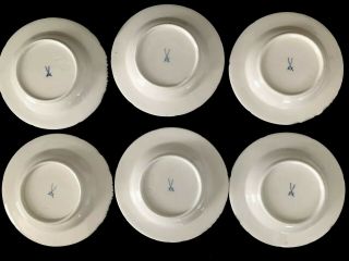 6 Antiques meissen porcelain Plates Art Nouveau Riemerschmid Rare 6