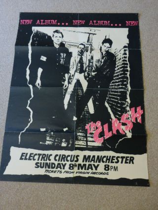 Clash Manchester Electric Circus 1977 Concert Poster