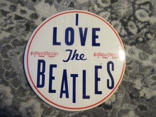 Beatles Vintage 1964 Us Large 7 " Diameter Pinback Button,  