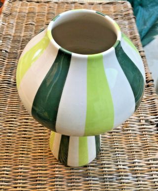 Early Jonathan Adler lge Pot A Porter Bulbous Striped Ceramic Vase Art Pottery 2