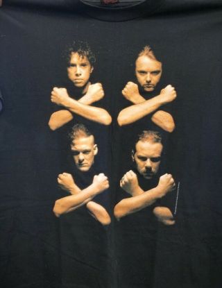 Vintage Metallica 1991 1992 Tour T Shirt Size Xl & Concert Program