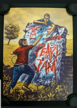 Pearl Jam Poster Berlin Germany 2018 Show Edition.  Zeb Love Vedder