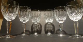 Vintage Waterford Crystal Colleen Tall (1986 -) Set Of 6 Claret Wine 6 1/2 "