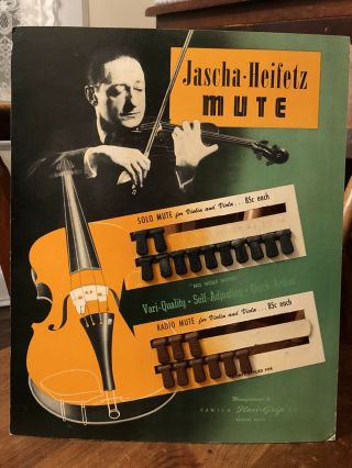 Jascha Heifetz Violin Mutes With Display Stand 21 Vintage Mutes