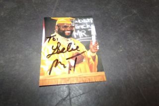 Vintage Mr T Signed T Force Card Mr T Autographed In Cap & Gown On Education