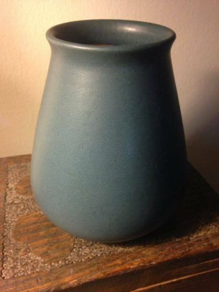 Matte Blue Glaze Marblehead Pottery.
