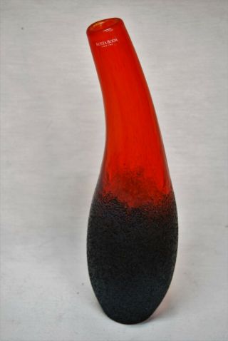 Kosta Boda : Monica BackstrÖm: Vase " Moonlanding " 2000 - 2002.  In Orange