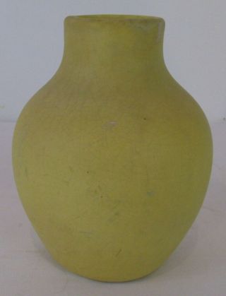 Antique Weller Pottery Arts and Crafts Vase Etched Matt Rose Design 6.  5” Tall 3