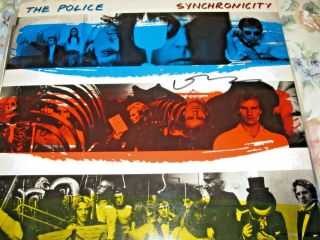 The POLICE,  STING Autographed SYNCHRONICITY ALBUM RARE Signed by Sting 3