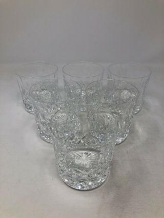 Waterford Crystal Lismore Set Of 6 Old Fashioned Glasses 3 3/8 "