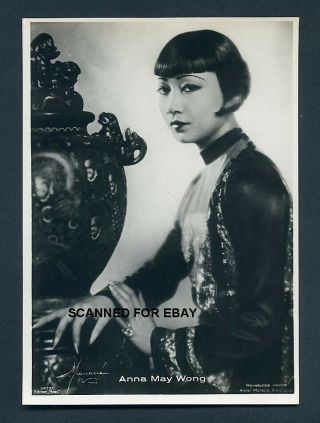 Anna May Wong Lovely 1930s Vintage Ross Verlag Photo Postcard