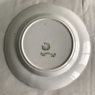 Antique Romantic Staffordshire green transferware plates Copeland c1833 x5 4