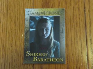 Kerry Ingram Autographed Game Of Thrones Card Signed Shireen Baratheon