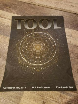Tool Concert Poster Cincinnati 11.  5.  19 2019 Tour Limited Edition Of 650 2 Layers