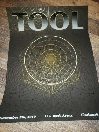 TOOL Concert Poster Cincinnati 11.  5.  19 2019 Tour limited edition of 650 2 layers 2