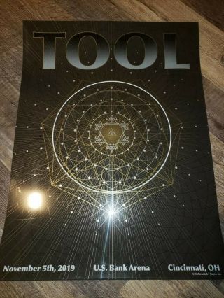 TOOL Concert Poster Cincinnati 11.  5.  19 2019 Tour limited edition of 650 2 layers 3