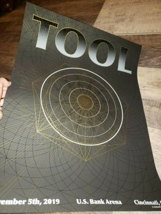 TOOL Concert Poster Cincinnati 11.  5.  19 2019 Tour limited edition of 650 2 layers 7