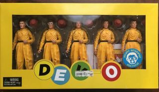 Devo Band Figurines With Autographed Poster Inside 2005.