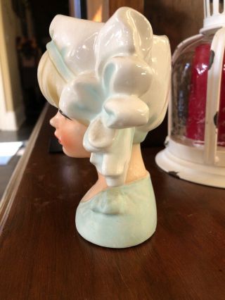 Rare Japan 5 1/2” Lady headvase Head Vase 5