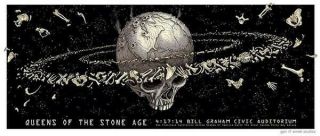 Queens Of The Stone Age San Francisco Ca 4/17/14 Signed /100 Poster Emek