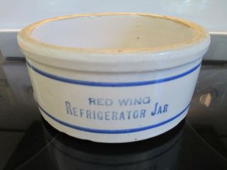 Vintage Red Wing Pottery Stoneware Stacking Refrigerator Jar / Bowl