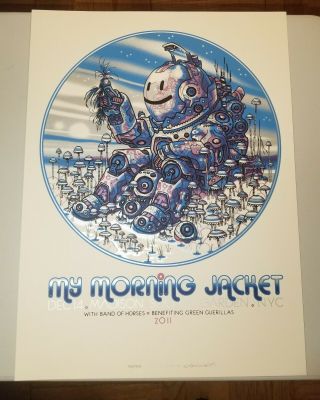 My Morning Jacket Poster Msg 12.  14.  2011 Guy Burwell Artist Signed