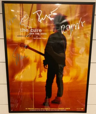 The Cure Join The Dots Promo Poster 2004 Rare Robert Smith Signed By 5 Members