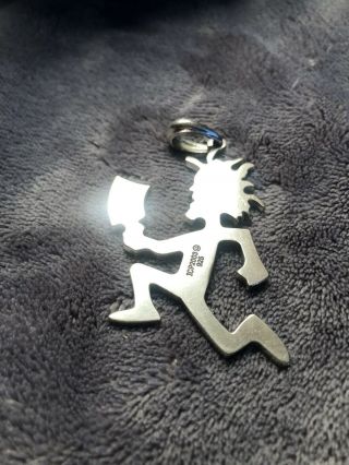 Official 2003 Insane Clown Posse Icp Large.  925 Sterling Silver Hatchetman Charm