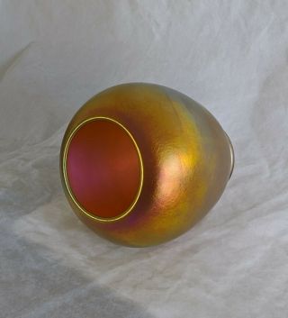 Pair Quezal or Steuben Art Glass Shades Art Deco.  99 4