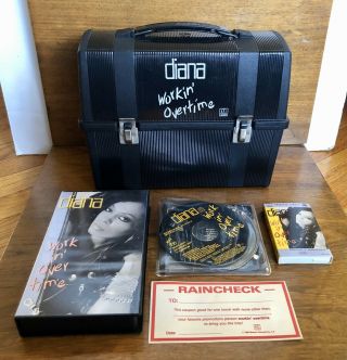 Htf Diana Ross/motown Workin Overtime Promo Lunch Box W/cd & Cassette Single,  Vhs