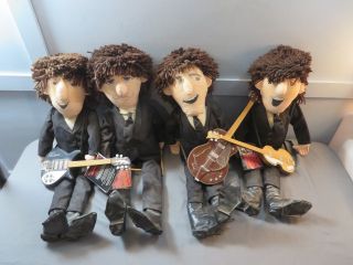 1987 Applause The Beatles Forever Complete Set Of 4 W/ Hang Tags 22 " Plush Dolls