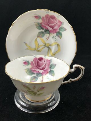 Rare Paragon Mother Floating Rose Cup & Saucer