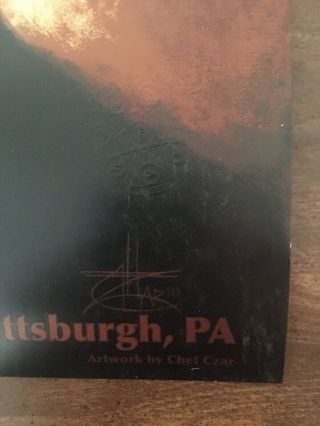 TOOL Band Concert Poster 570/650 Chet Zar Pittsburgh Nov 8,  2019 Limited Rare 3