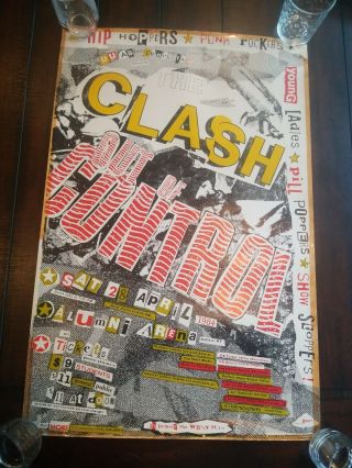 The Clash Concert Poster Vintage 4/28/84 Buffalo Ny Not A Reprint
