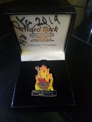 Hard Rock Hotel & Casino Sacramento,  Grand Opening Staff Team Pin,  Signed By Rg