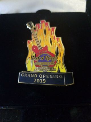 Hard Rock Hotel & Casino SACRAMENTO,  GRAND OPENING STAFF TEAM PIN,  signed by RG 2